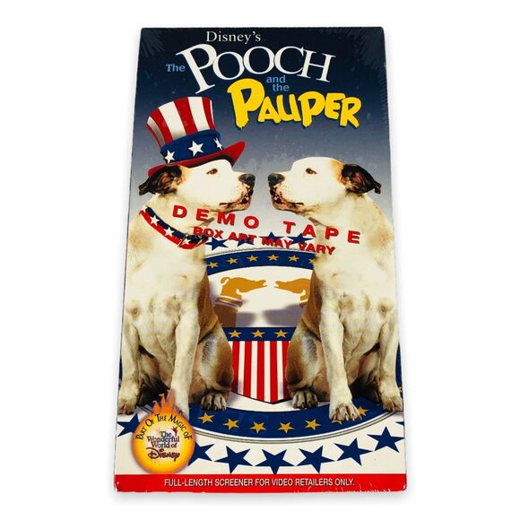 Vintage Disney The Pooch and Pauper VHS Screener Demo Sealed Screening New Rare - Picture 1 of 8